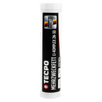 TECPO Mehrzweckfett 12x400g Hochleistungs Li-Komplex Schmierfett KP 2N-30 Lithium Fett + Einhand-Fettpresse