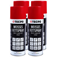 TECPO Weisses Fettspray Sprühfett White Grease 4x...
