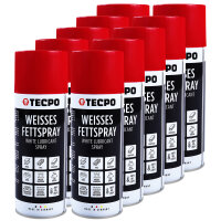 TECPO Weisses Fettspray Sprühfett White Grease 10x...