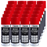 TECPO Weisses Fettspray Sprühfett White Grease 24x...