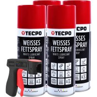 TECPO Weisses Fettspray Sprühfett White Grease 4x...
