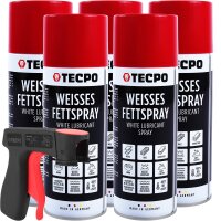 TECPO Weisses Fettspray Sprühfett White Grease 5x...