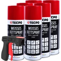 TECPO Weisses Fettspray Sprühfett White Grease 6x...