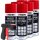 TECPO Weisses Fettspray Sprühfett White Grease 6x 400 ml Hochleistungs-Schmierfett mit starker Kriechwirkung und Korrosionsschutz + Sprühpistole