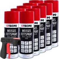 TECPO Weisses Fettspray Sprühfett White Grease 10x...