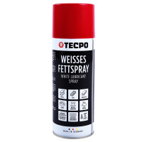 TECPO Weisses Fettspray Sprühfett White Grease 10x 400 ml Hochleistungs-Schmierfett mit starker Kriechwirkung und Korrosionsschutz + Sprühpistole