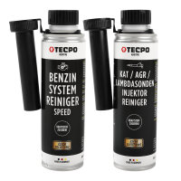 TECPO Benzinkur Set – KAT/AGR & Injektor Reiniger + Benzinsystem Reiniger (2x 300 ml)