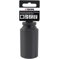 TECPO Kraft-Steckschlüssel-Einsatz 1/2" SW 34mm Zwölfkant, tief Antrieb Innenvierkant 12,5 mm