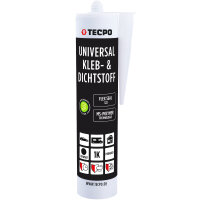 2x TECPO Universal Klebe- und Dichtstoff FLEX SEAL 522 SCHWARZ 1K MS-Polymer UV-stabil und witterungsbeständig