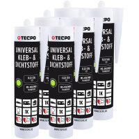 6x TECPO KLEBE UND DICHTSTOFF UNIVERSAL FLEX SEAL 522 WEIß 1K MS POLYMER 480g