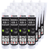 12x TECPO KLEBE UND DICHTSTOFF UNIVERSAL FLEX SEAL 522 WEIß 1K MS POLYMER 480g
