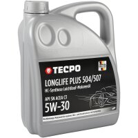 BOSCH Ölfilter + 5L TECPO 5W-30 LONGLIFE PLUS MOTORÖL für VW 504.00 507.00