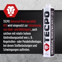 24x TECPO Universal Mehrzweckfett EP2, 500g + Zweihand-Kartuschen Fettpresse 2in1 PROFI-Ausführung 500g für Schraubkartuschen / Fett Mehrzweckfett