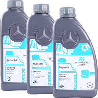 3x 5W-40 Mercedes-Benz Motoröl MB 229.5, 1 Liter...