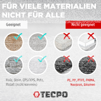 10x TECPO Universal Montagekleber Ultra FIX Power Baukleber 480g Weiß + Kartuschenpresse Kartuschenpistole 25:1