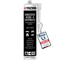 3x TECPO KKD 801 Karosserie Klebe- und Dichtmasse, 370g + Kartuschenpresse Kartuschenpistole 25:1 für Kartuschen 150–310 ml (bis 220 mm Länge)