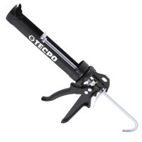 6x TECPO KKD 801 Karosserie Klebe- und Dichtmasse, 370g + Kartuschenpresse Kartuschenpistole 25:1 für Kartuschen 150–310 ml (bis 220 mm Länge)