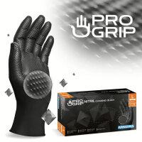 PROGRIP Nitril Diamond Black Einmalhandschuhe, puderfrei, schwarz, 50er-Box, Größe L