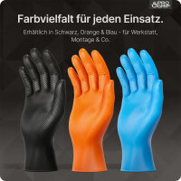 PROGRIP Nitril Diamond Black Einmalhandschuhe, puderfrei, schwarz, 50er-Box, Größe L
