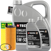 MANN-FILTER Ölfilter + Schraube + 7L TECPO 5W-30...