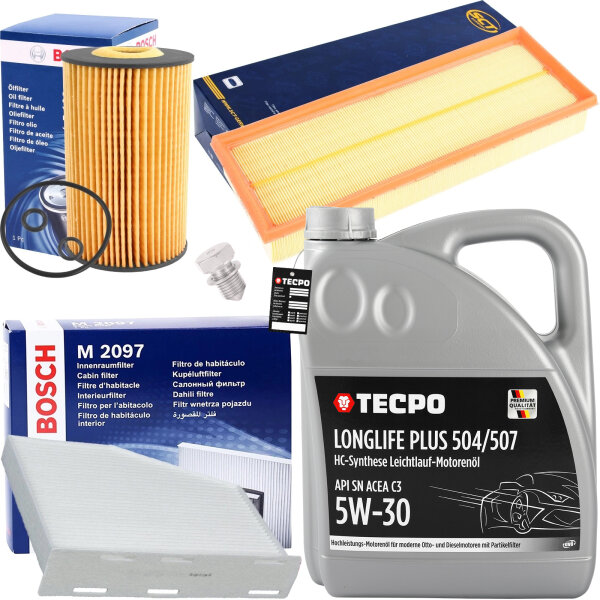 Inspektionspaket Filter-Set VAG 1.6 2.0 TDI + MANNOL Energy Combi LL 5W-30, 5 Liter