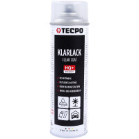 4x TECPO Klarlack Autolack glänzend Sprühlack, 500 ml