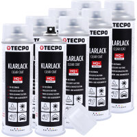 8x TECPO Klarlack Autolack glänzend Sprühlack,...