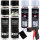 2x TECPO Autolack schwarz matt 500 ml + 4x TECPO Grundierung grau Sprühdose Primer, 500 ml