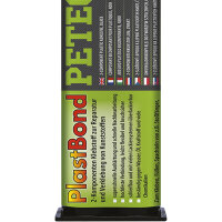 2x PETEC 98350 PlastBond Kunststoffreparatur schwarz 2K Klebststoff schnellhärtend, 50 ml