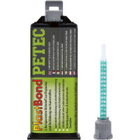 3x PETEC 98350 PlastBond Kunststoffreparatur schwarz 2K Klebststoff schnellhärtend, 50 ml