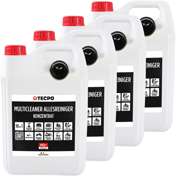 TECPO MultiCleaner HQ+ 20 in 1 Hochleistungs-Allesreiniger Konzentrat – 10 Liter