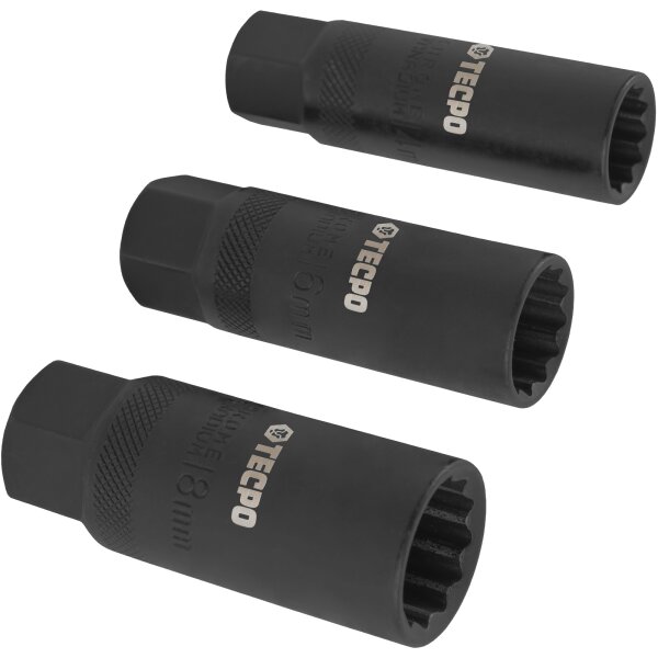 3x TECPO Zündkerzen-Einsätze mit Magnet 14 mm 16 mm 18 mm