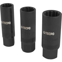 3x TECPO Zündkerzen-Einsätze mit Magnet 14 mm 16 mm 18 mm