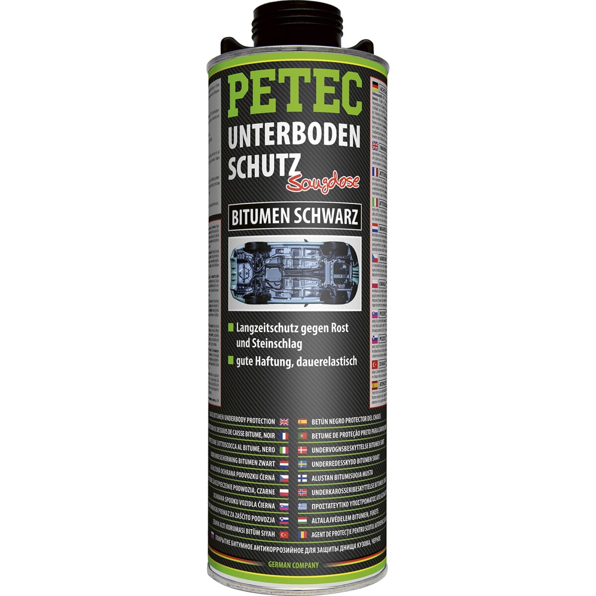 3x PETEC 73150 Protezione Pavimento Bitume Nero Spray 500ml