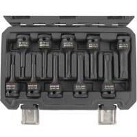 TECPO Kraft-Bit-Einsatz-Satz Vielzahn M4 - M18 1/2 Zoll 10-tlg.