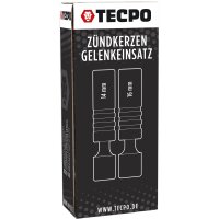 2x TECPO Glühkerzen und Zündkerzen Gelenk-Einsätze mit Magnet 3/8" Steckschlüssel 14-16 mm