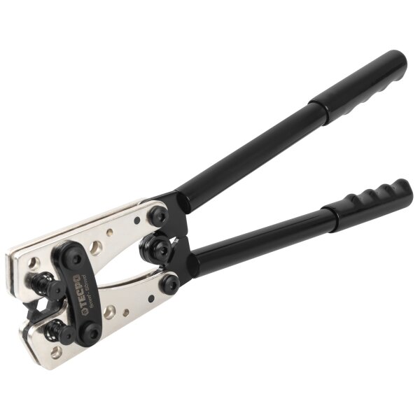 TECPO Crimpzange mit 6-fachem Crimp-Profil für Kabelschuhe 6 - 50 mm²
