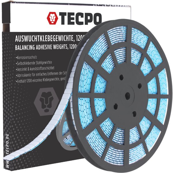 TECPO Auswucht Klebegewichte 1200x5g in Rolle