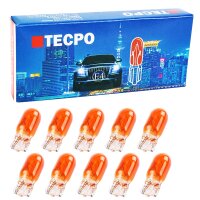 TECPO Glühbirnen WY5W 12V 5W Blinkerbirnen, 10...