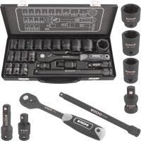 TECPO Kraft-Steckschlüssel Satz 1/2",  22-tlg.