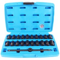 BGS Ölwannen Steckschlüssel Einsatz 21-tlg. Ölwannenschlüssel 3/8"