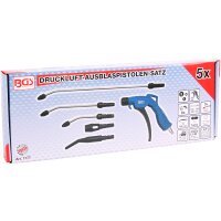BGS Druckluft-Ausblaspistolen-Satz | mit 5 Aufsätzen