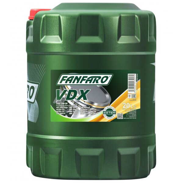 FANFARO VDX 5W-30 Vollsynthetisches Motoröl, 20L