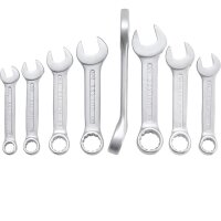 BGS Maul-Ringschlüssel-Satz | extra kurz | Zollgrößen | SW 3/8" - 7/8" | 8-tlg.