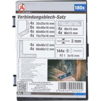 BGS DIY Verbindungsblech-Satz, 180-tlg.