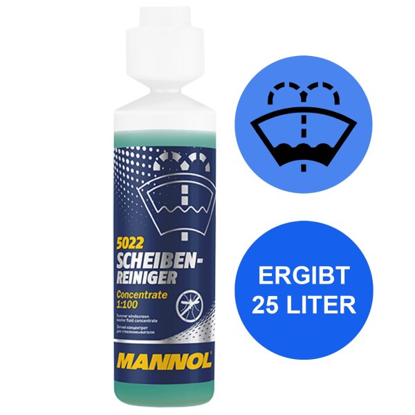 MANNOL Scheiben Reiniger Konzentrat 1:100 Autoglas, 250mL