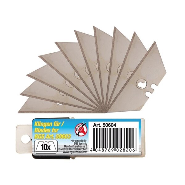 BGS DIY Ersatzklingen für Sicherheitsmesser Art. 50603, 10-tlg.