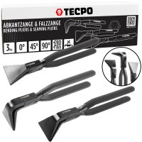 TECPO Abkantzange und Falzzangen Satz 0° 45° 90°