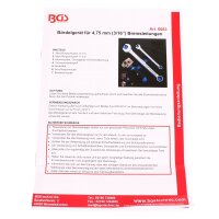 BGS Werkstattwageneinlage 1/6: Bördelgerät | DIN 4,75mm (3/16")