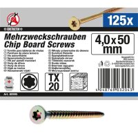 BGS DIY Mehrzweckschrauben, 4,0x50 mm, T20, 125 Stück
